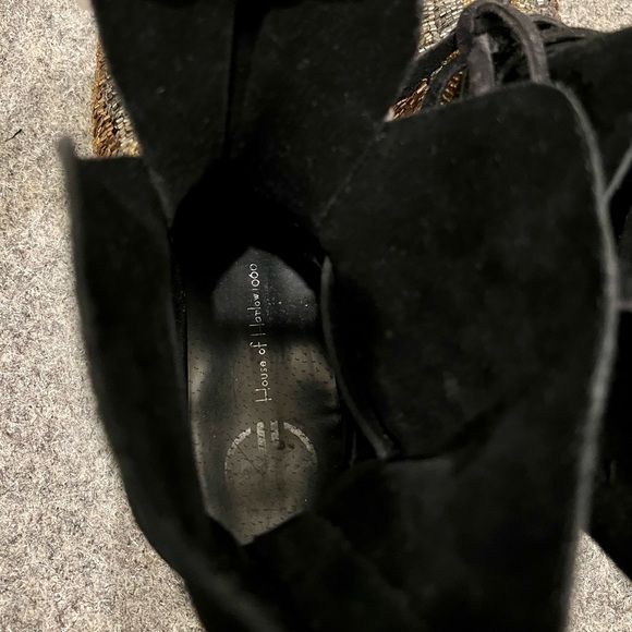 House of Harlow 1960 Maddie Suede Beaded Moccasin Booties Size 6 - Picture 5 of 10